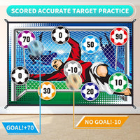 Anehono sticky soccer toss game set for kids with flannel target goal and sticky balls - view 4