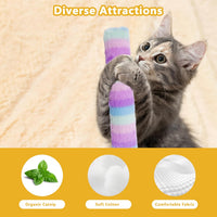 3 Pack Catnip Toys, Soft and Durable Cat Pillows Toys - Rainbow Set - image 3