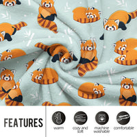 Levens Black Cat Blanket, Cozy Cats Blankets for Cat Lovers 60"x50" Soft Plush Black Cats Gifts - Red Panda / 50"x60" - image 4