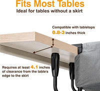 Extra-Sturdy Cat Desk Bed for Large Cats 50lbs Desk Cat Bed Attachment – Essentials for Cats - Gray - image 4