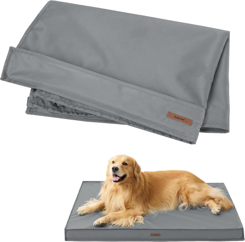 LE SURE Waterproof Dog Bed Cover Replacement - X-Large / Grey-Water resistant / Cotton