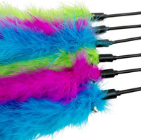 Cat Wand Feather Toys, 6 Pieces Interactive Cat Feathers Teaser Toy for Indoor Cats Play – Essentials for Cats - 6PCS Cat Wand Toys - image 4