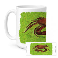 Crab Ceramic Coffee Mug 15 oz Decorative Large C Handle Mug Cup for Tea, Cocoa Hot Chocolate