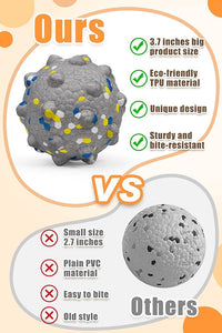 2.36'' Dog Balls for Dogs Aggressive Chewers Indestructible Tennis Durable Bouncy Interactive Dog Toy Balls for Fetch Game Floating Training(Grey Medium)