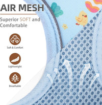 Pupteck Soft Mesh Dog Harness Sized and Leash Set Pet Puppy Cat - Baby Blue / M (NECK: 14", CHEST: 17"-21") / Classic over-the-head harness - image 2