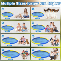CACSPS non-slip splash pad for kids and dogs spraying water from a garden hose - view 12