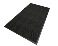 M+A Matting WaterHog Diamond | Commercial-Grade Entrance Mat with Rubber Border – Indoor/Outdoor, Quick Drying, Stain Resistant Door Mat (Charcoal, 4' x 6')