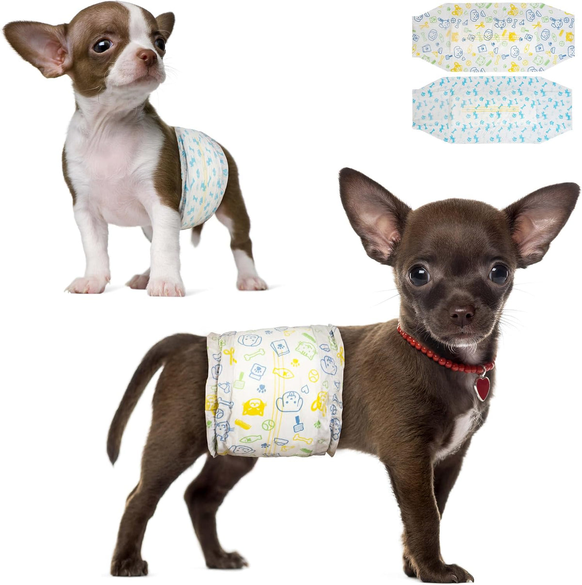 Dono Disposable Male Dog Diapers, Puppy Diapers Wraps - XS(6-13in) / 24.0
