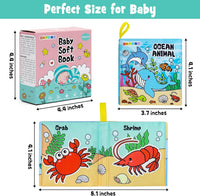 OKOOKO 6 Pack Soft Baby Book, Bath Toy, Soft Cloth Book - image 2