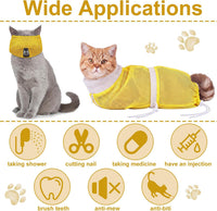 9 Pcs Cat Bathing Bag Set Cat Shower Bag - Yellow - image 3