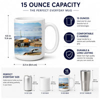 The Pass Bait Shop Ceramic Coffee Mug 15 oz Decorative Large C Handle Mug Cup for Tea, Cocoa Hot Chocolate