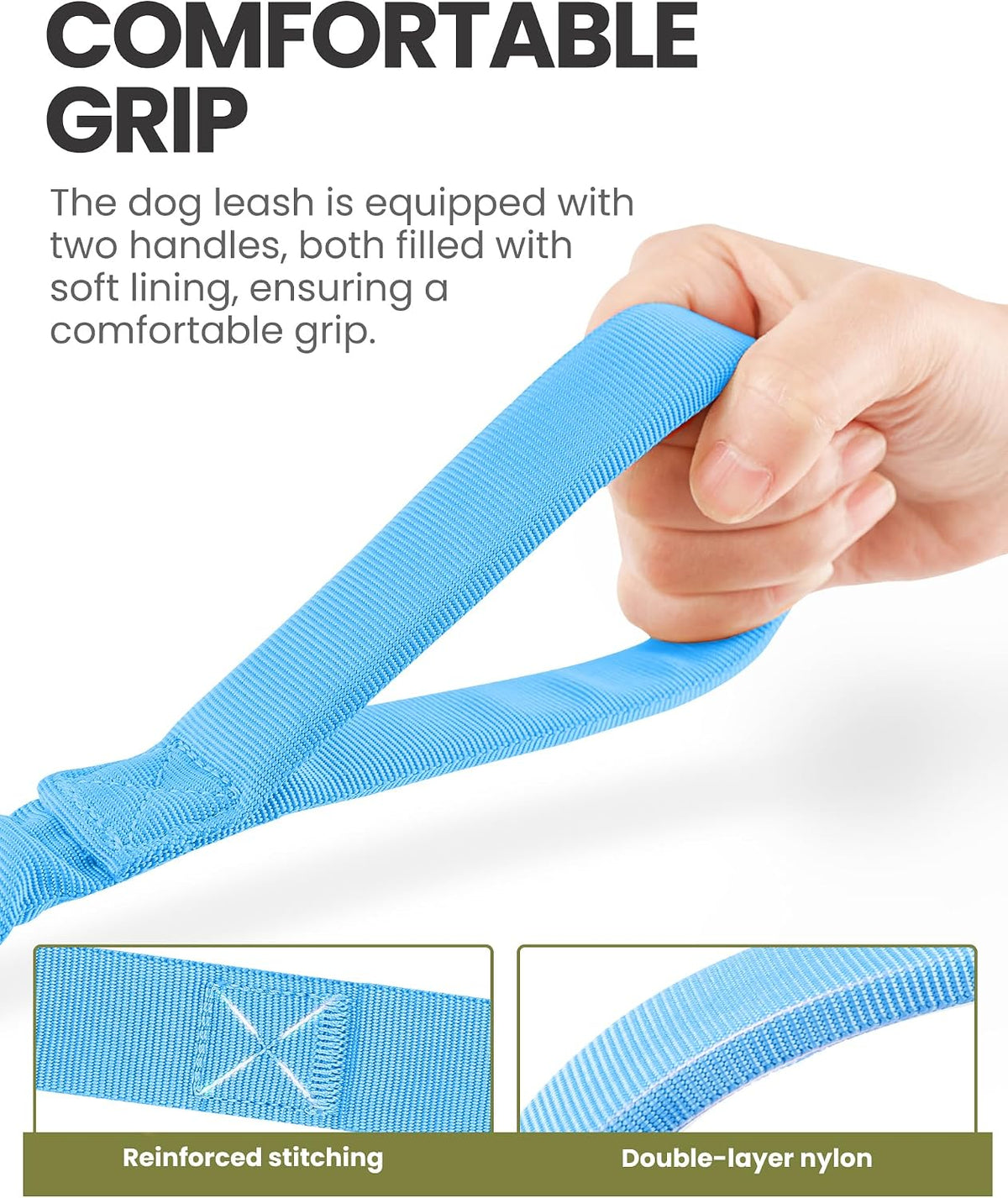 OutdoorMaster Bungee Dog Leash - Blue / Max: 4'9"(Upgraded) - image 2