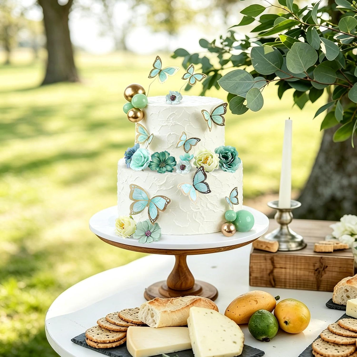 30Pcs 2D Waterproof Swallowtail Butterfly Cake Topper Transparent - Not Edible / Mixed Colors2 - image 4
