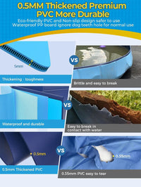 VISTOP Extra Large Foldable Dog Pool XXL - 7XL- 117" x 16" / Blue - image 2