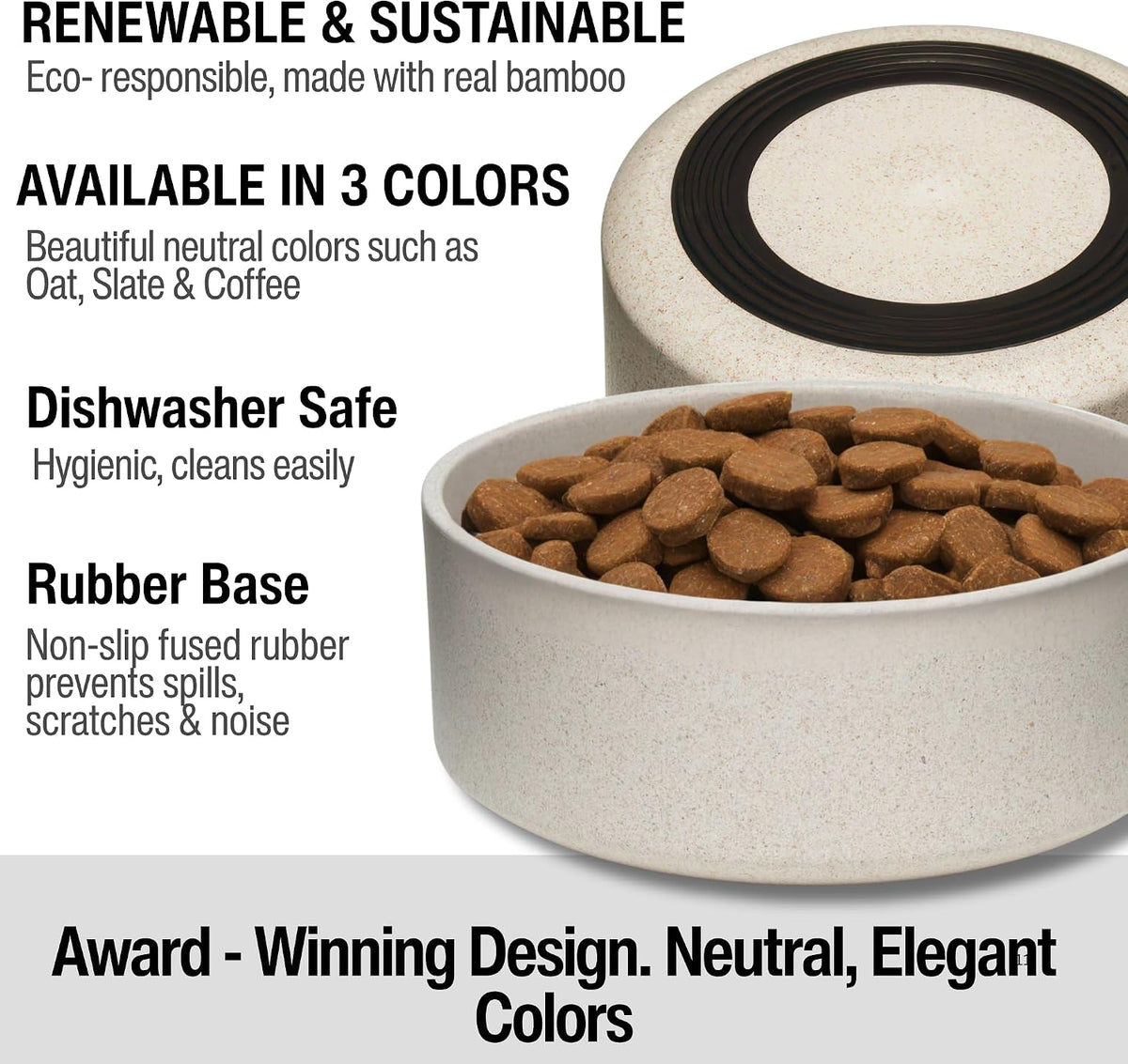 Loving Pets, Dolce Bamboo - Oat Beige / Large Dish - image 3