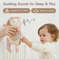 Moonkie Baby Lovey with Silicone Teether - Pink - image 4