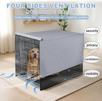 Explore Land Breathable Dog Crate Cover - 42"L x 28"W x 31"H / Continuous Broken Line - image 2