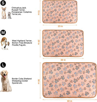 MIWOPET 3 Pack Fleece Pet Blankets Warm Bed Throw for Dogs & Cats - Brown/Pink/White / Medium (30"*20") - image 3