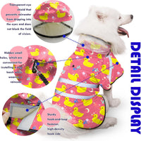 Dog Raincoat, Adjustable Rain Jacket with Hooded Double Layer for Large Medium Small Dogs Puppies - Duck Pink / Small - image 4