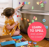 Curious Columbus 115 foam magnetic letters and numbers on a fridge, uppercase and lowercase - view 4