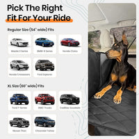 4Knines Back Seat Extender for Dogs Hard Bottom w/EZ Door Guard Grey - Black / XL - image 2