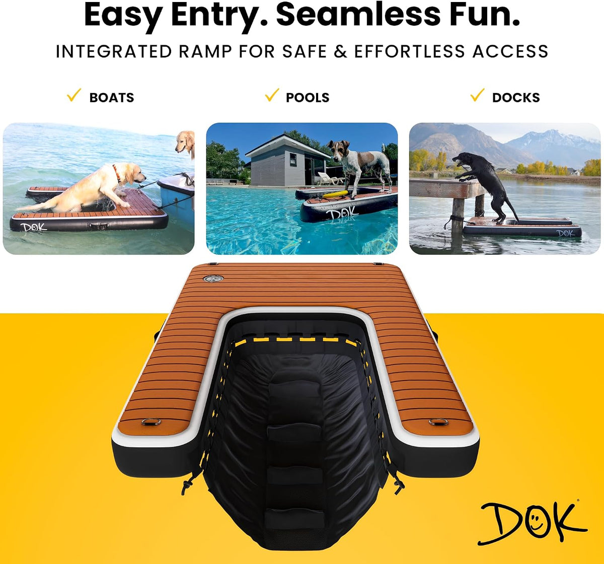 DOK Dog-DOK Inflatable Dock Platform: Safe & Easy Water Access - 250 lb / Dog-DOK - image 4