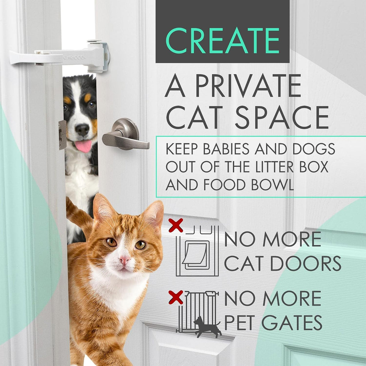 Portable Door Lock for Pets & Childproofing. No Adhesives - image 4