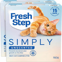Fresh Step Advanced Simply Unscented Multi Cat Clumping Cat Litter - Unscented / 14 lb (Pack of 2)