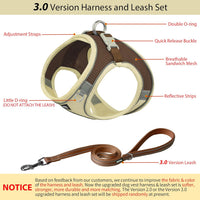 AIITLE Small Dog Harness and Leash Set, Step-in Puppy Pet Vest - XXS(Chest: 10 - 11.5") / Beige - image 3
