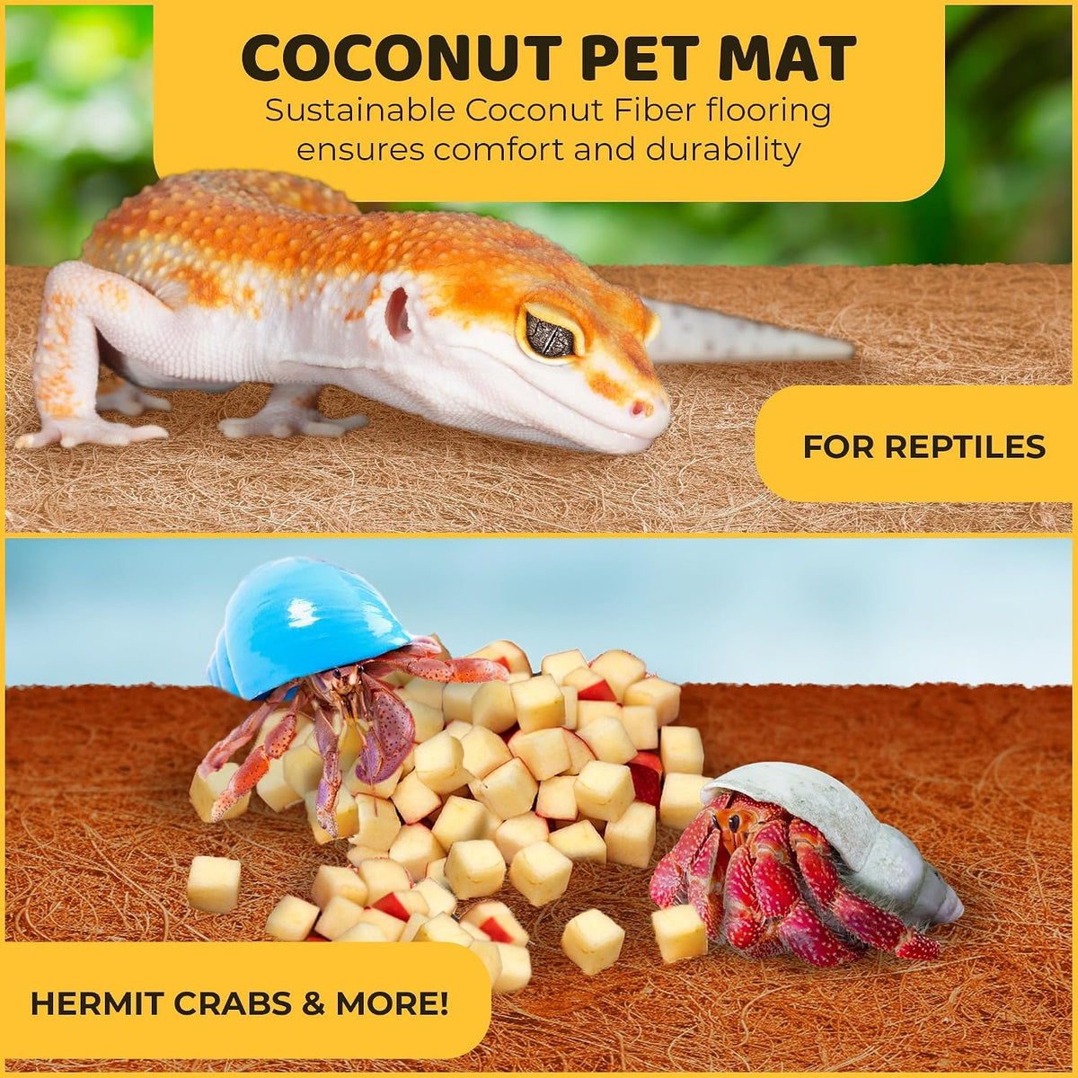 SunGrow Coco Fiber Hermit Crab & Reptile Carpet - image 2