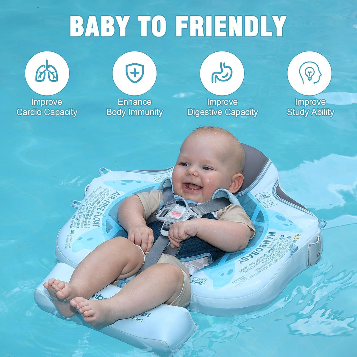 Baby Floats for Pool with Canopy Removable Sun Protection Canopy - Turtle Upgrade - image 3