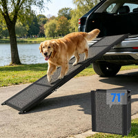 Dog Ramp for Car, Truck, 63"x17" Folding Non-Slip Pet Ramp for Large Dogs – Essentials for Dogs - 71" L x 17" W