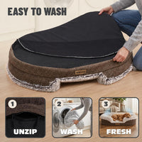 Miorun Fluffy Orthopedic Dog Beds Large Sized Dog - Coffee / L(43", UP to 90lbs) - image 4