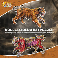 Genius Games shark anatomy floor puzzle showing a great white shark and its anatomy - view 20