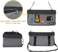 Jespet Dog Booster Seat for Cars, Travel Carrier with Seat Belt – Essentials for Dogs - Black-16 L x 13" D x 9" H - image 3