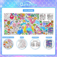 Halloween Activity Poster, Halloween Tablecloth for Kids - Mermaid - image 3