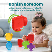 BUNMO Bath Toys Suction, Connect, Build, Create - XL Fun Shapes - 10 Pk - image 4
