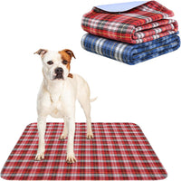 Dog Grass Pad with Washable Pee Pads for Puppy Potty Tray - Red & Blue / 31" x 36" (2 Pack)