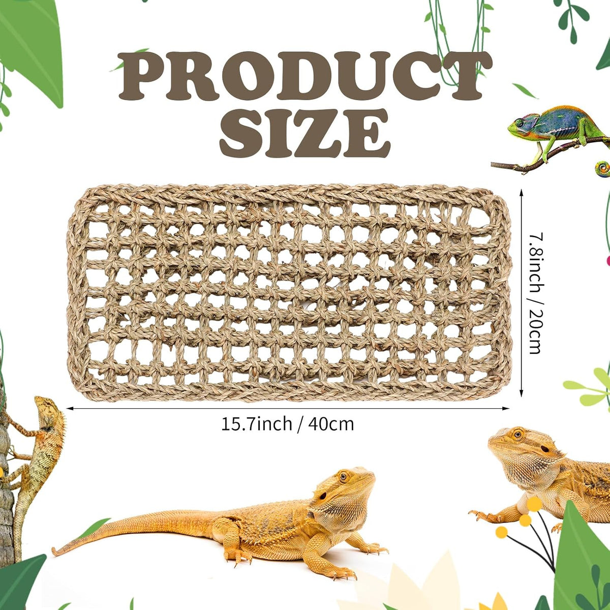 Silkfly Large Beard Dragon Hammock, Brown - 15.7 x 7.8 inch / Rectangle / as shown in the pictures - image 2