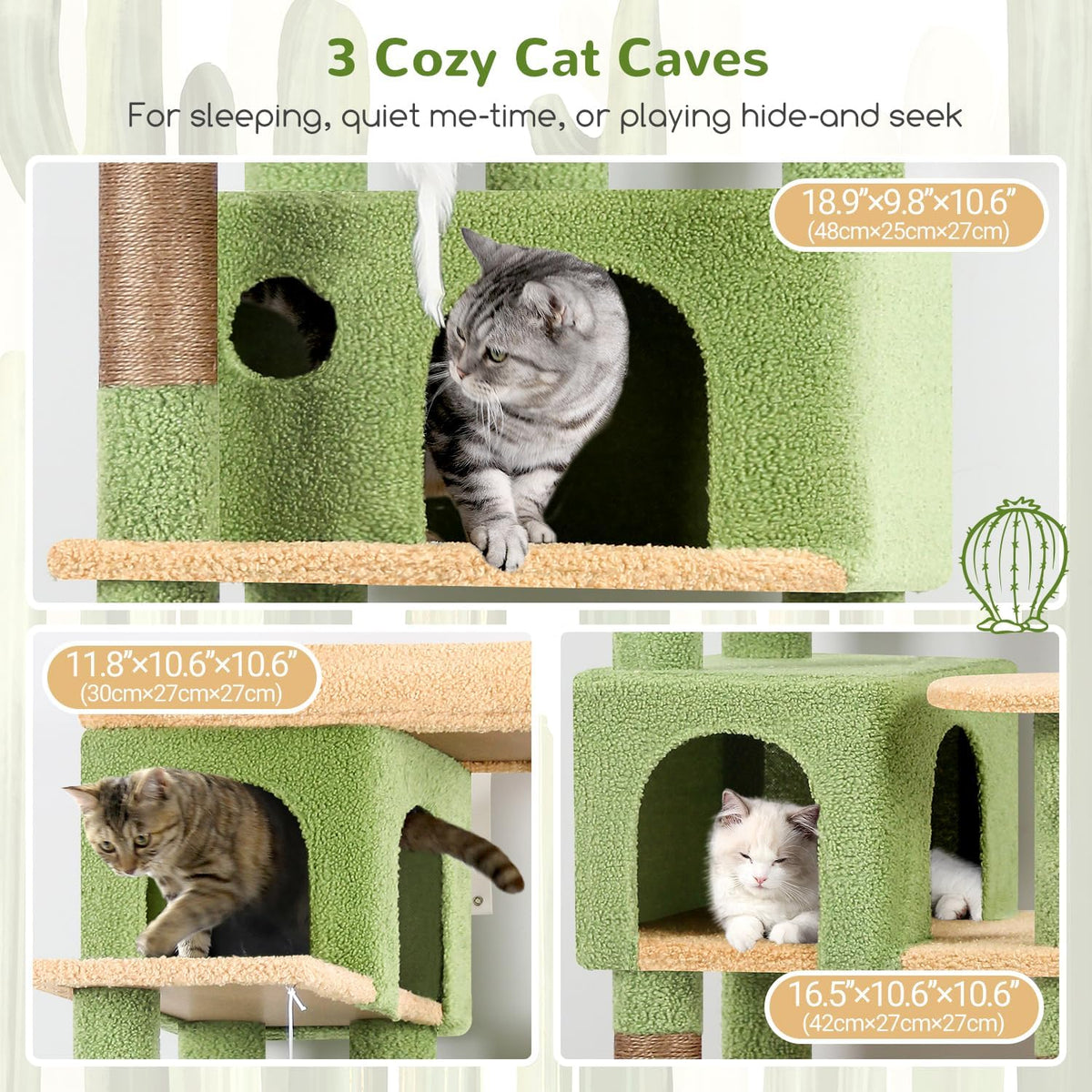 Globlazer F66 Corner Cat Tree - Green / 66 inch - image 4