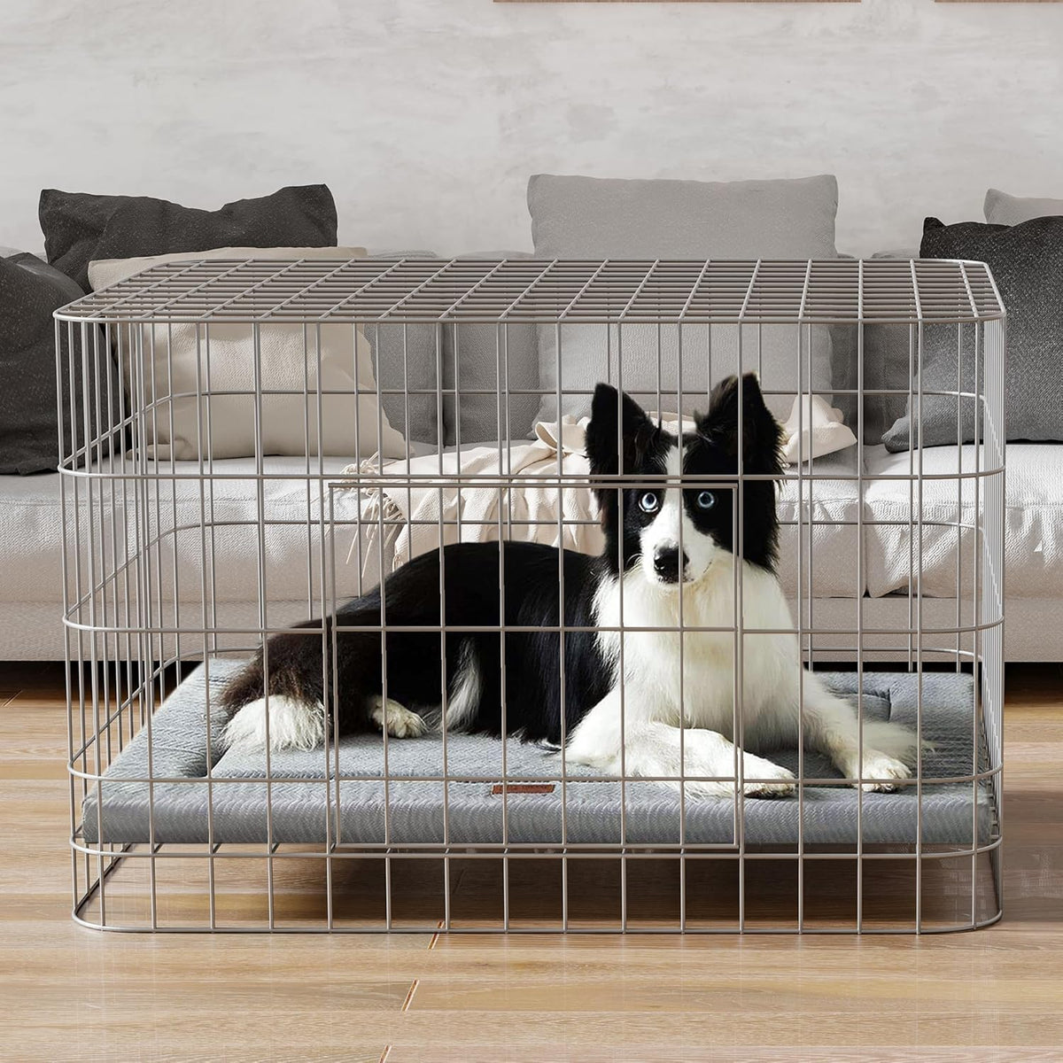 Dog Bed for Crate, Medium/Large Dogs Crate Bed - 24.0"L x 18.0"W x 1.2"Th / Wave Grey - image 2