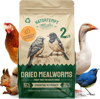 Dried Mealworms - 2 Lb Bag - High Protein Chicken Feed, Mealworms for Birds & Chickens - Meal Worms for Wild Birds & Turtles
