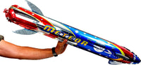 JA-RU giant 41 inch inflatable rocket toy, metallic foil space shuttle - view 5