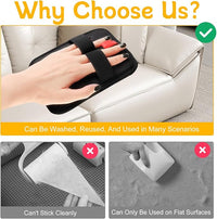 2 Pcs Static Pet Hair Removal Gloves, Reusable Electrostatic Pet Cat Dog Hair Remover Grooming Gloves Brush Tool for Couch, Furniture, Carpet, Car Seat