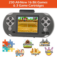 TaddToy 16 Bit Handheld Game for Kids Adults - Black - image 2