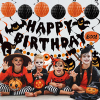 Halloween Birthday Banner - Black & Orange / Halloween - image 4