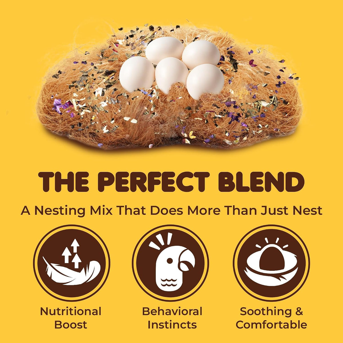 SunGrow Finch Coconut Fiber - Coconut Fiber with Herbs, 5 ounce - image 3
