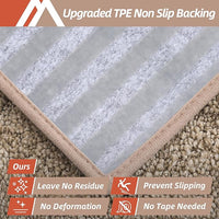 COSY HOMEER Edging Stair Treads Non-Slip Carpet Mat 28inX9in Indoor Stair Runners for Wooden Steps, Edging Stair Rugs for Kids and Dogs, 100% Polyester TPE Backing(4pc, Beige)
