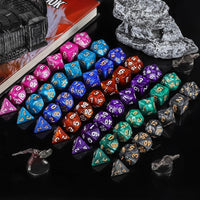 QMay 7 Sets Polyhedral Dice - 7 Colors (49pcs) - image 4