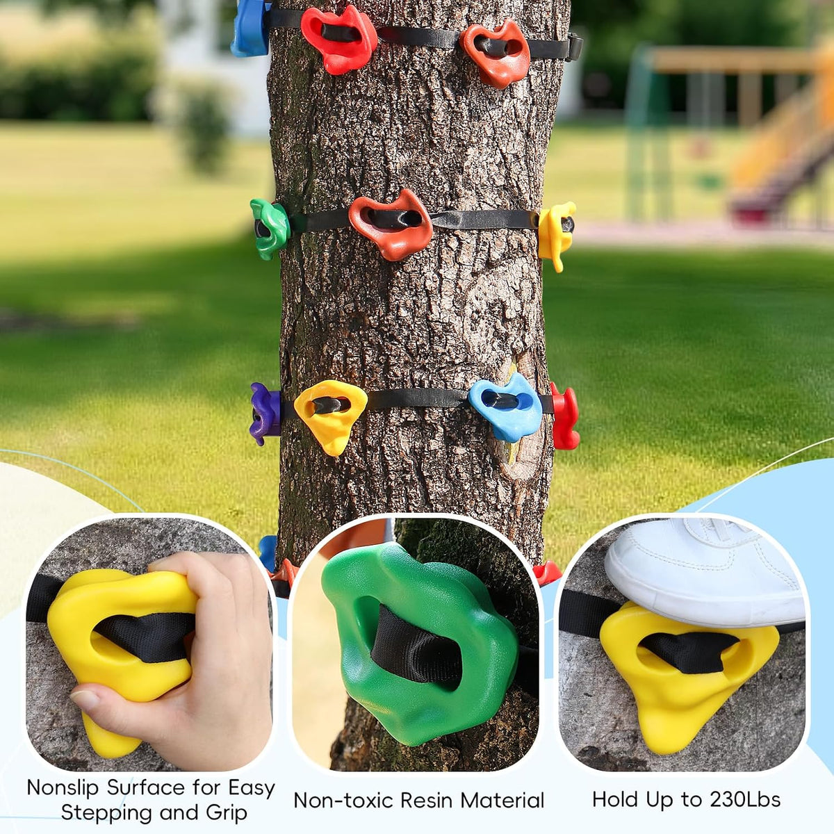 SEKKVY 18PCS Ninja Tree Climbing Kit - 18 Tree Holds - image 4